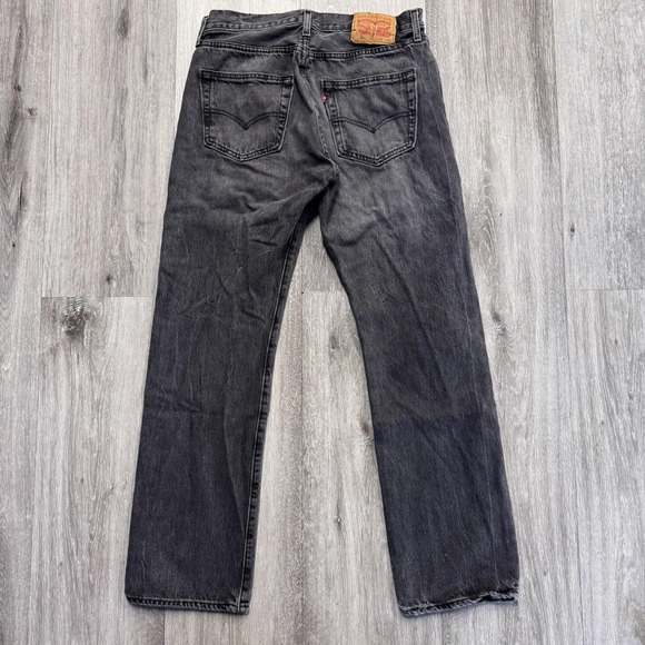 Vintage Levi's 501 XX Black Denim Button Fly Student Original Jeans Size 31x30